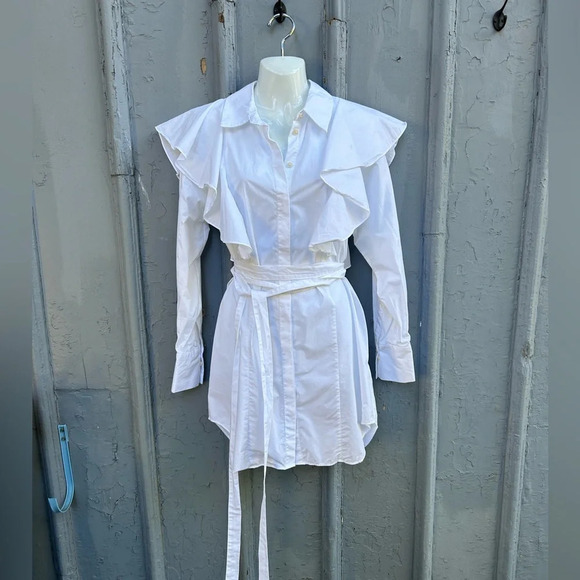 Ted Baker Sarelia Exaggerated Frill Shirt, Ted  Size “3” (approx size 8) - Picture 3 of 15